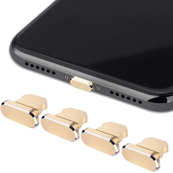 A set of Premium Aluminum Alloy Anti Dust Plugs for the iPhone XS and XS Max case.